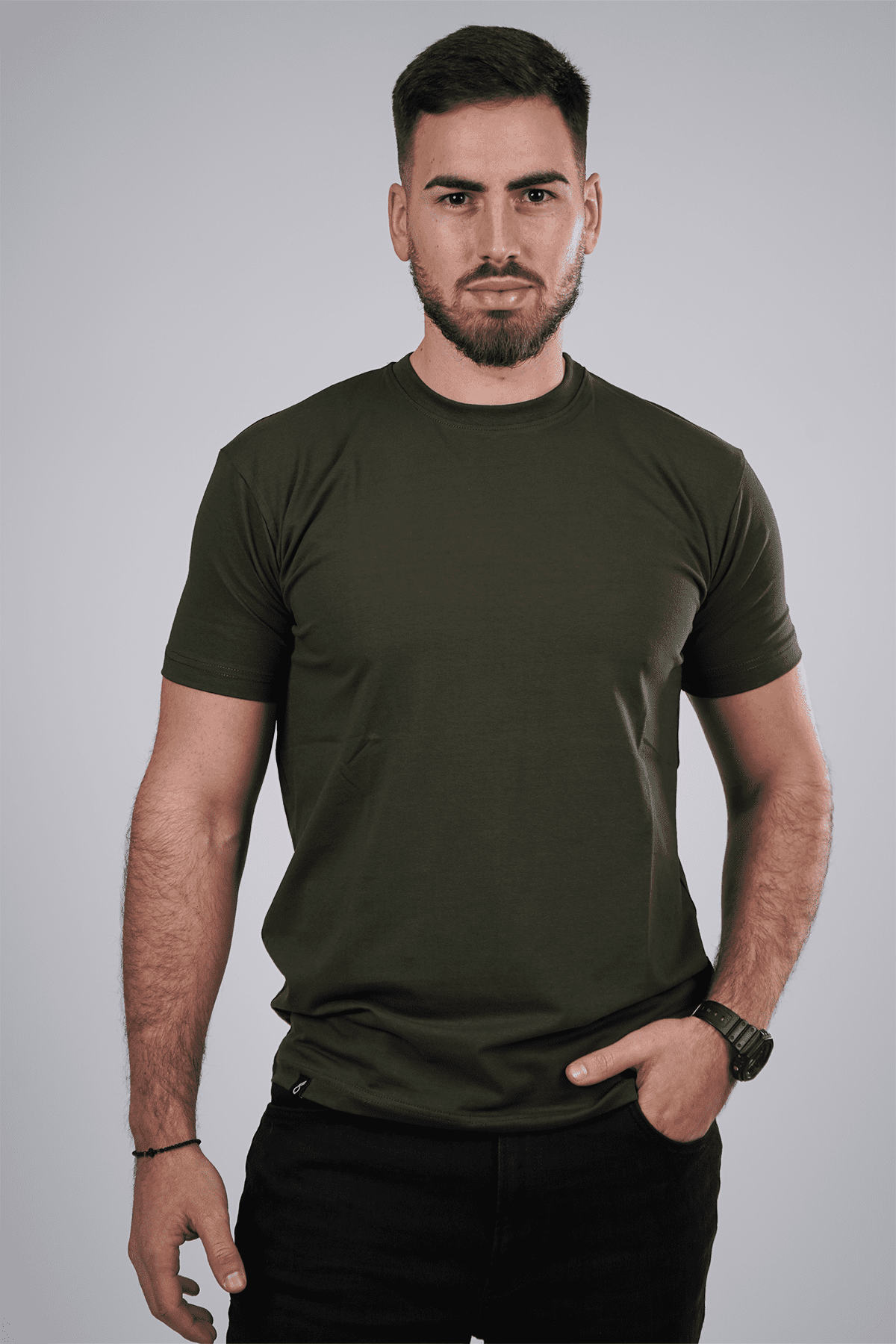 classic maslinasta muska majica 1