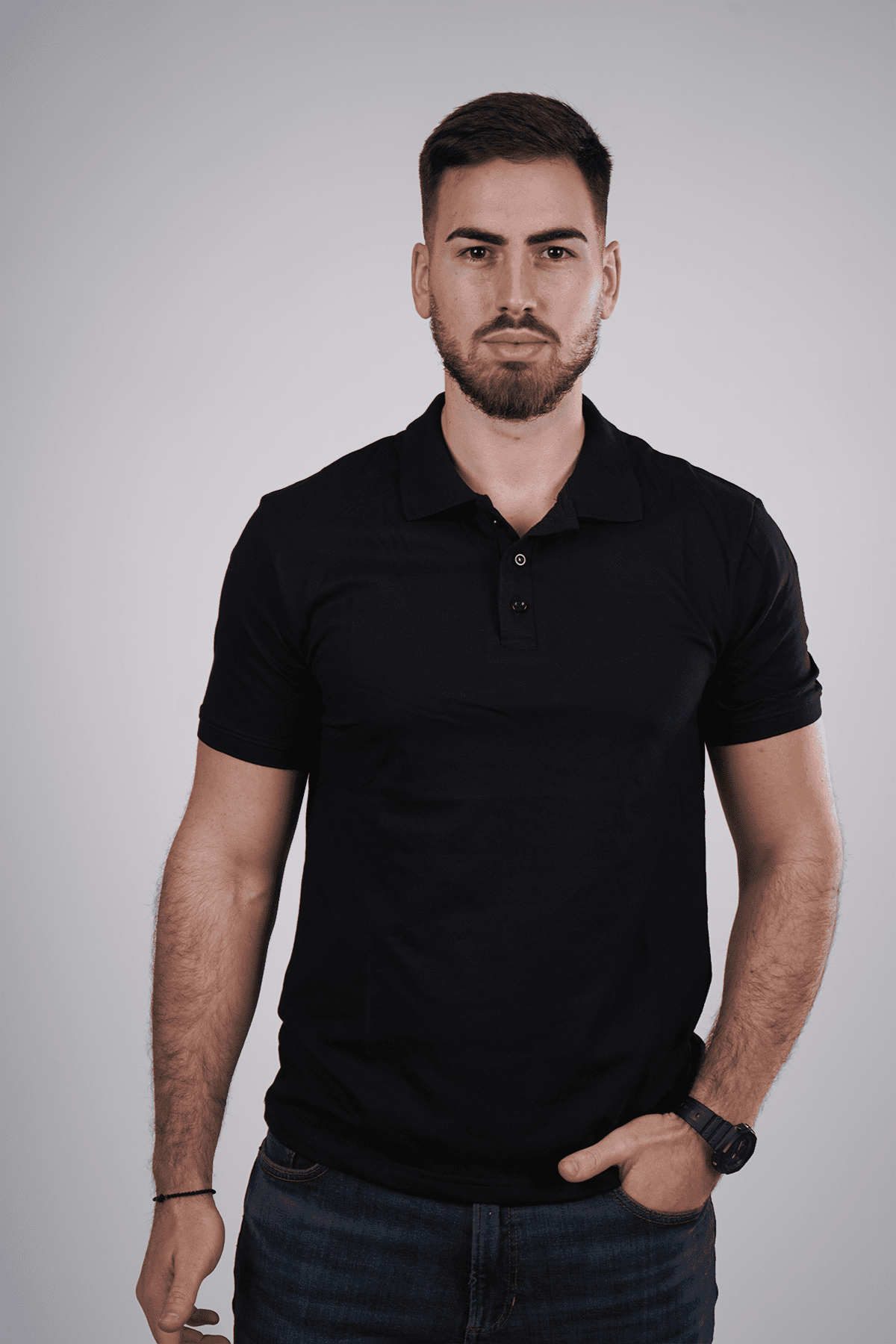 crna muska polo majica 1